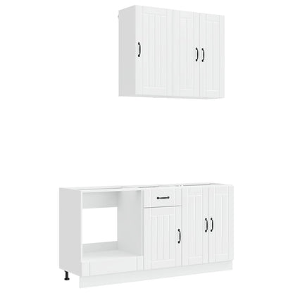 Kitchen Unit LUCCA 5 pcs High Gloss White Engineered Wood
