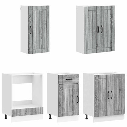 Kitchen Unit LUCCA 5 pcs Grey Sonoma Engineered Wood