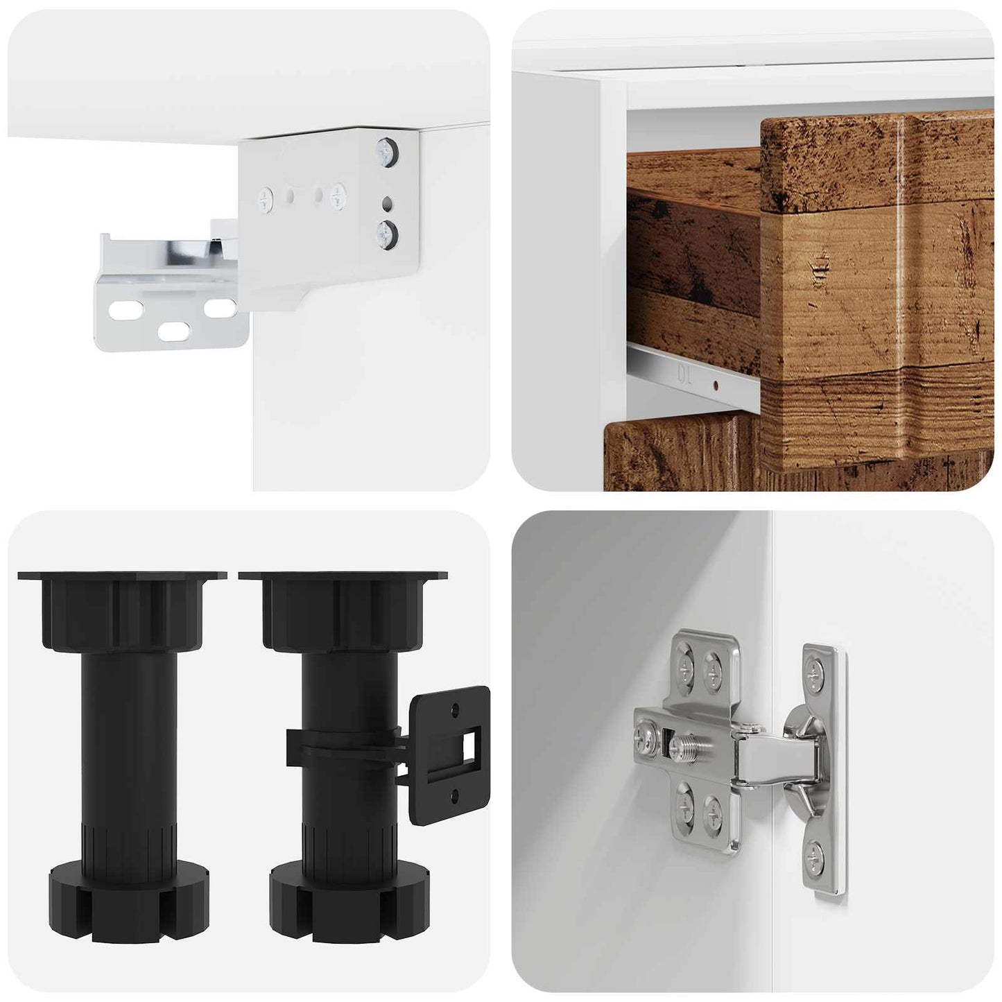 Kitchen Unit LUCCA 5 pcs Old Wood Engineered Wood