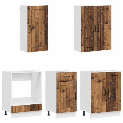 Kitchen Unit LUCCA 5 pcs Old Wood Engineered Wood