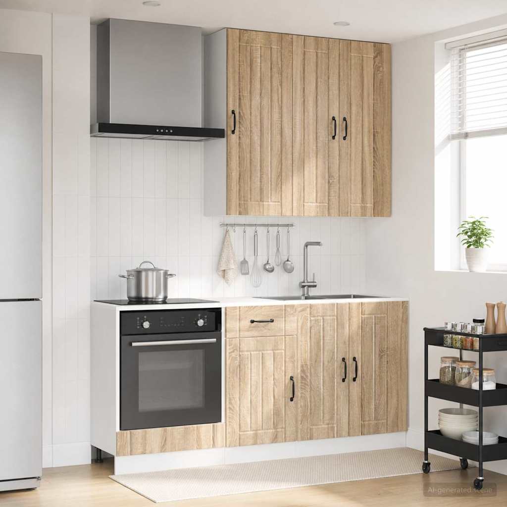 Kitchen Unit LUCCA 5 pcs Sonoma Oak Engineered Wood