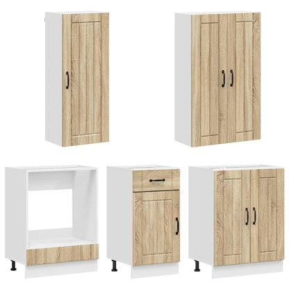 Kitchen Unit LUCCA 5 pcs Sonoma Oak Engineered Wood
