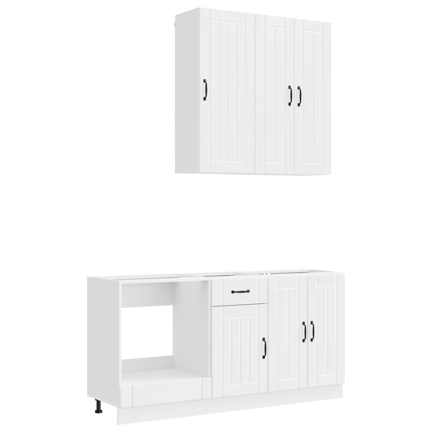 Kitchen Unit LUCCA 5 pcs High Gloss White Engineered Wood