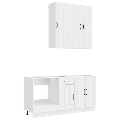 Kitchen Unit LUCCA 5 pcs High Gloss White Engineered Wood