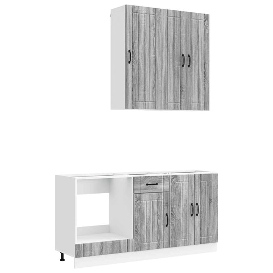 Kitchen Unit LUCCA 5 pcs Grey Sonoma Engineered Wood