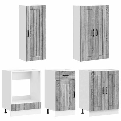 Kitchen Unit LUCCA 5 pcs Grey Sonoma Engineered Wood
