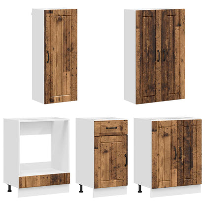Kitchen Unit LUCCA 5 pcs Old Wood Engineered Wood