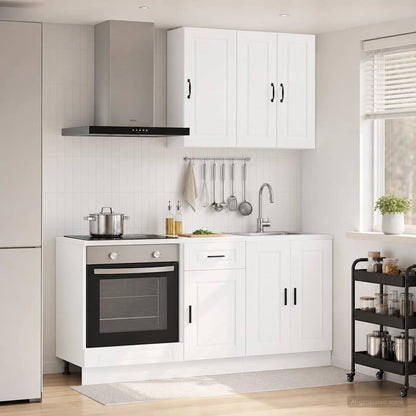 Kitchen Unit PORTO 5 pcs White Engineered Wood
