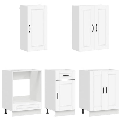 Kitchen Unit PORTO 5 pcs White Engineered Wood
