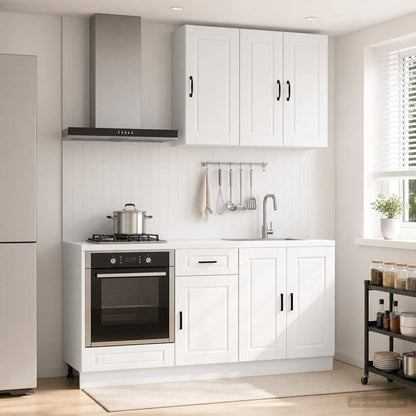 Kitchen Unit PORTO 5 pcs High Gloss White Engineered Wood