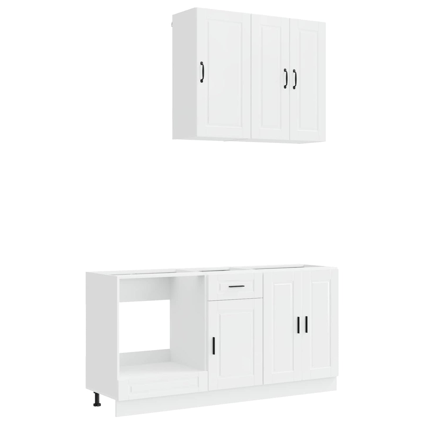 Kitchen Unit PORTO 5 pcs High Gloss White Engineered Wood