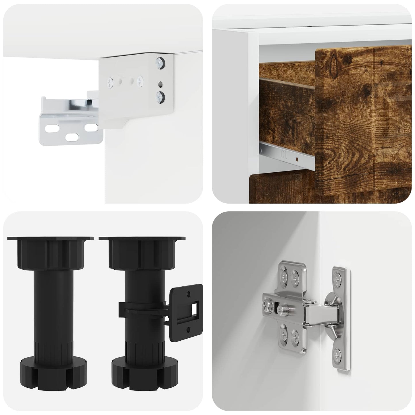 Kitchen Unit PORTO 5 pcs Smoked Oak Engineered Wood