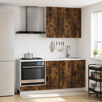 Kitchen Unit PORTO 5 pcs Smoked Oak Engineered Wood
