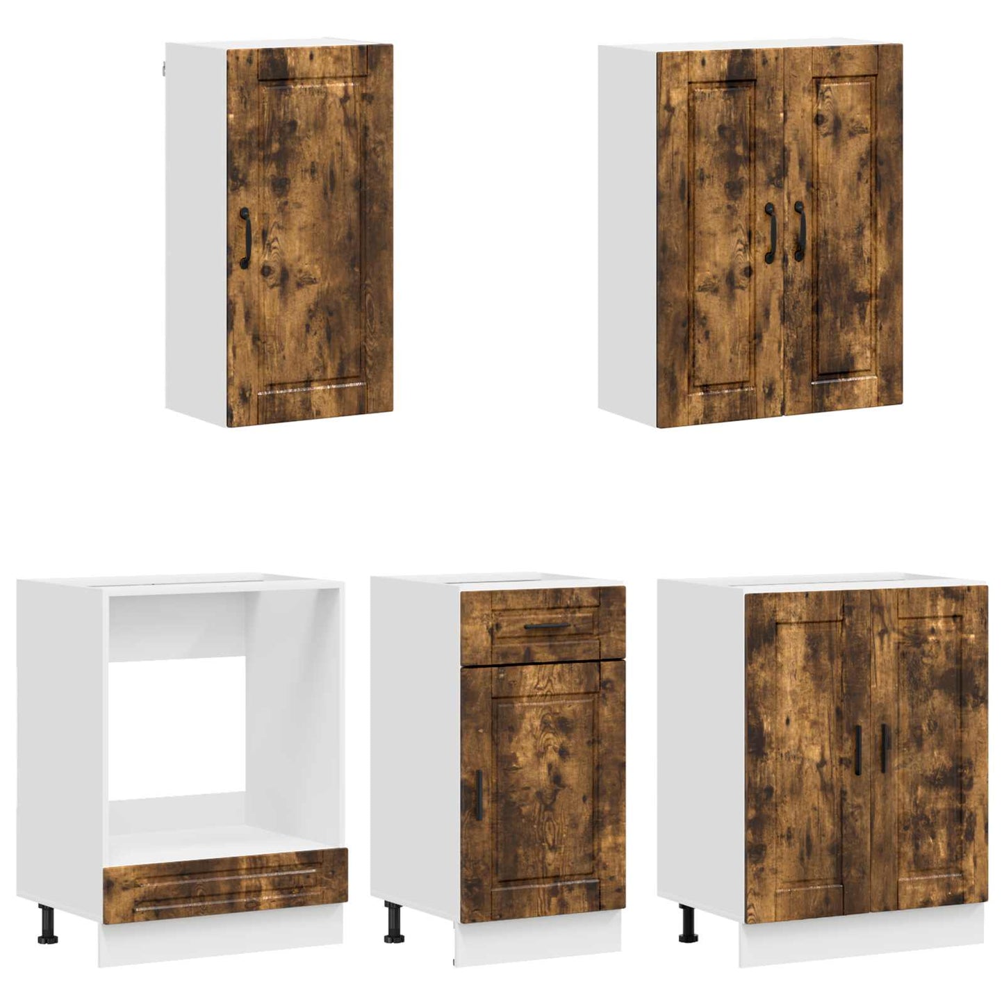 Kitchen Unit PORTO 5 pcs Smoked Oak Engineered Wood
