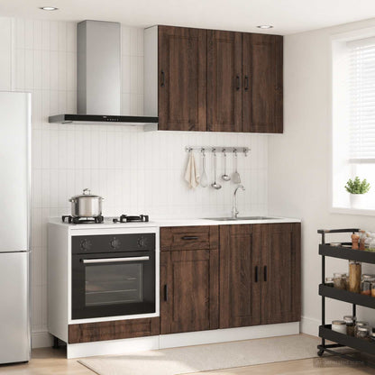 Kitchen Unit PORTO 5 pcs Brown Oak Engineered Wood