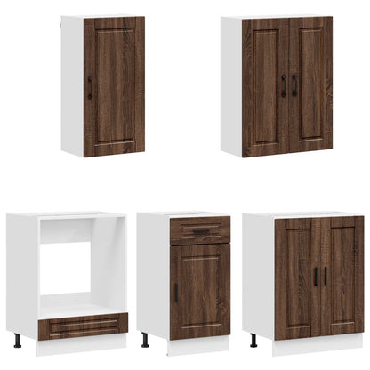 Kitchen Unit PORTO 5 pcs Brown Oak Engineered Wood