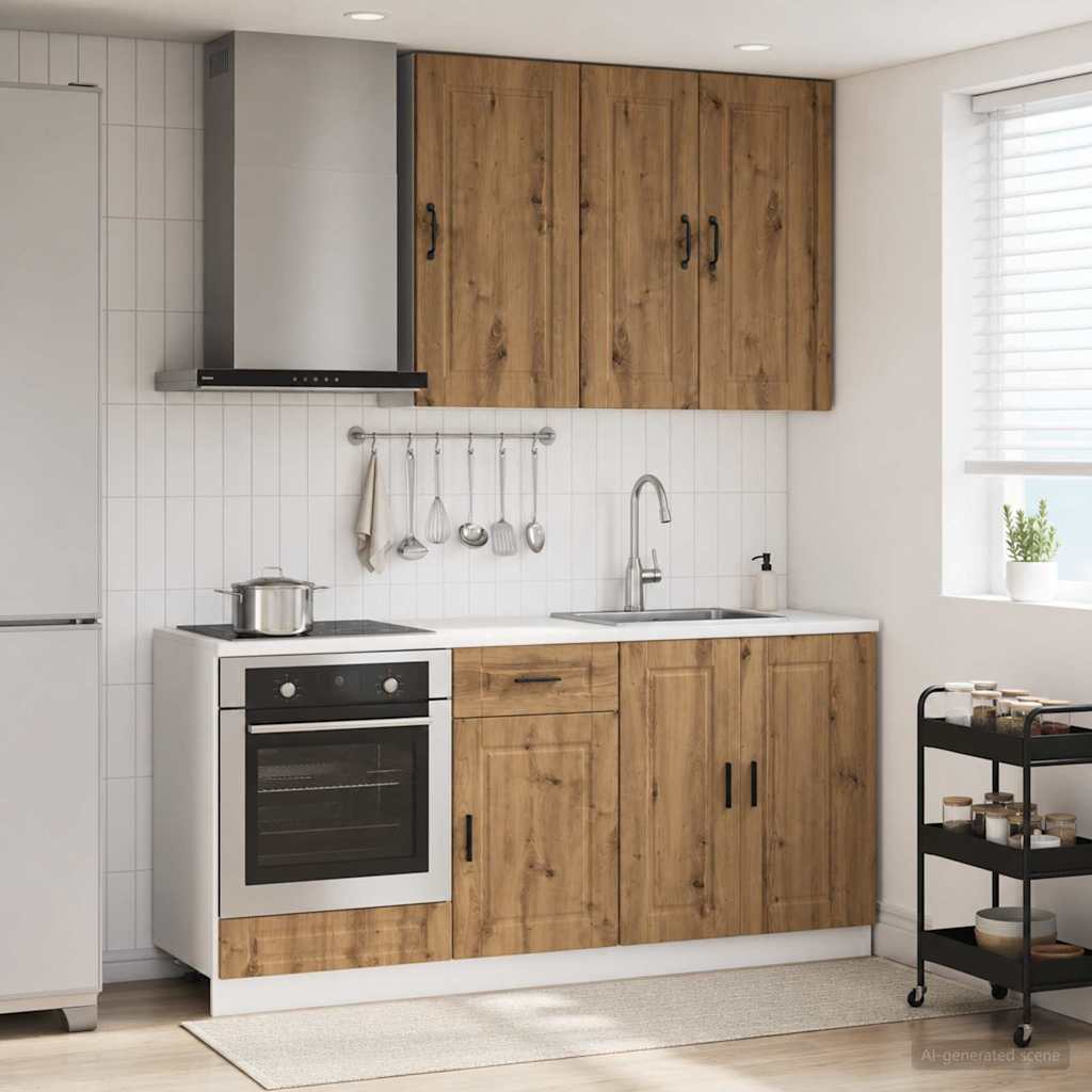 Kitchen Unit PORTO 5 pcs Artisan Oak Engineered Wood