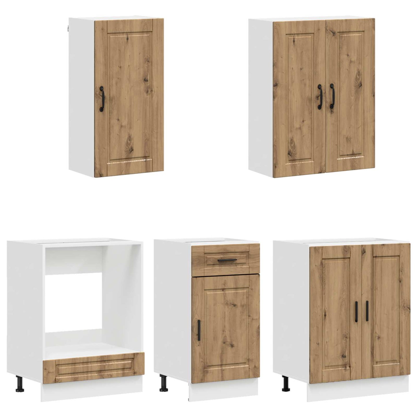 Kitchen Unit PORTO 5 pcs Artisan Oak Engineered Wood
