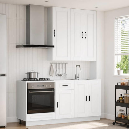 Kitchen Unit PORTO 5 pcs White Engineered Wood