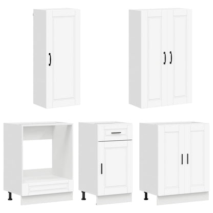 Kitchen Unit PORTO 5 pcs White Engineered Wood