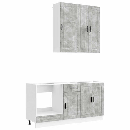 Kitchen Unit PORTO 5 pcs Concrete Grey Engineered Wood