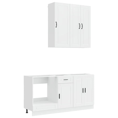 Kitchen Unit PORTO 5 pcs High Gloss White Engineered Wood