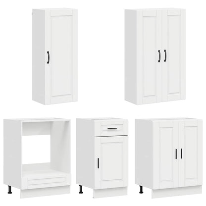 Kitchen Unit PORTO 5 pcs High Gloss White Engineered Wood