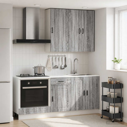 Kitchen Unit PORTO 5 pcs Grey Sonoma Engineered Wood