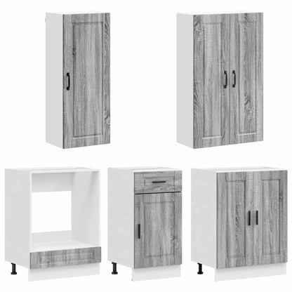 Kitchen Unit PORTO 5 pcs Grey Sonoma Engineered Wood