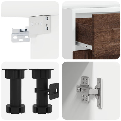 Kitchen Unit PORTO 5 pcs Brown Oak Engineered Wood
