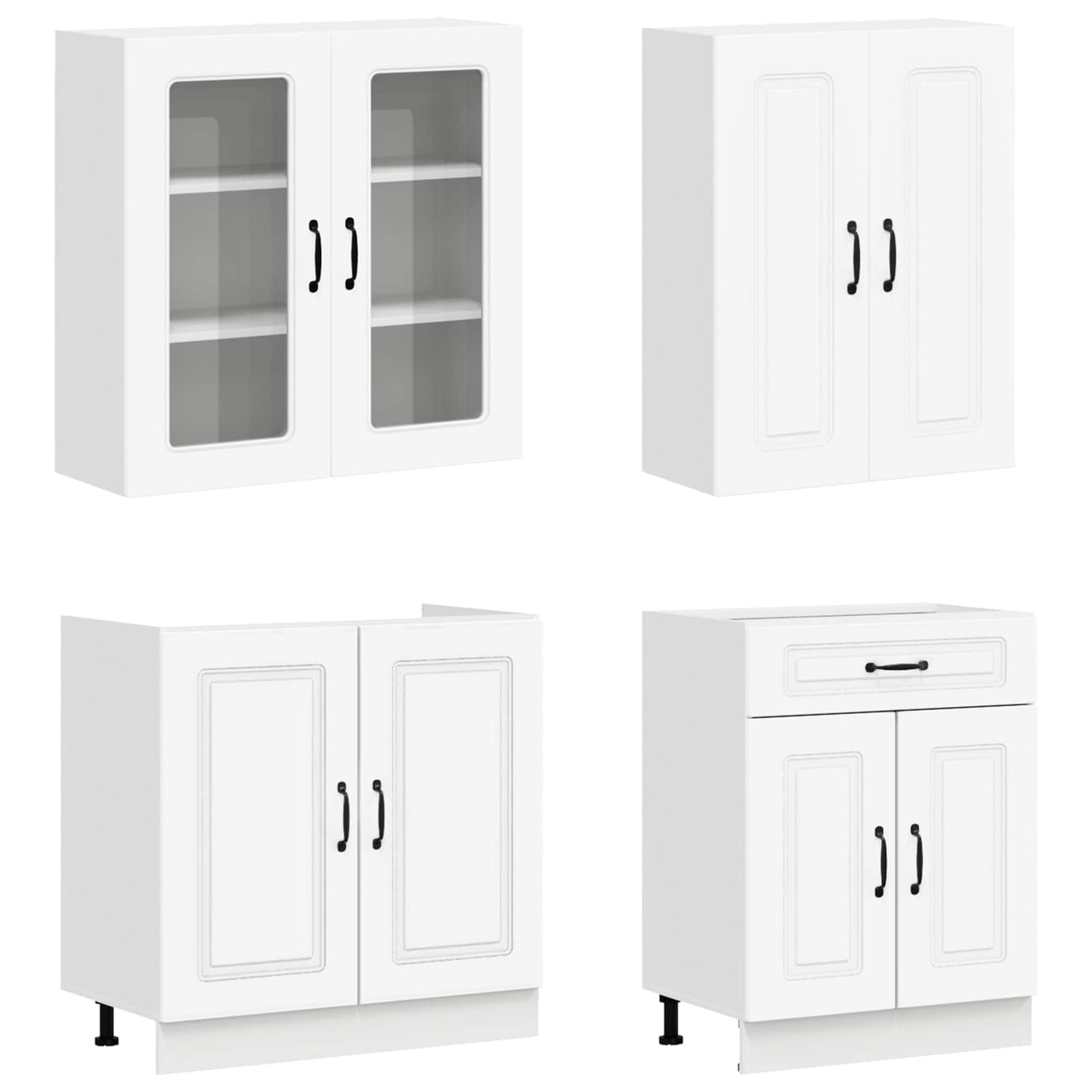 Kitchen Unit KALMAR 4 pcs White Engineered Wood