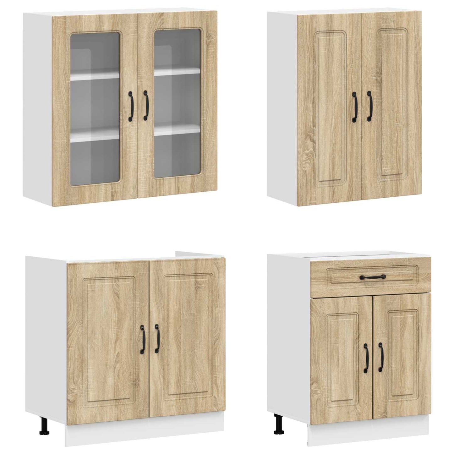 Kitchen Unit KALMAR 4 pcs Sonoma Oak Engineered Wood