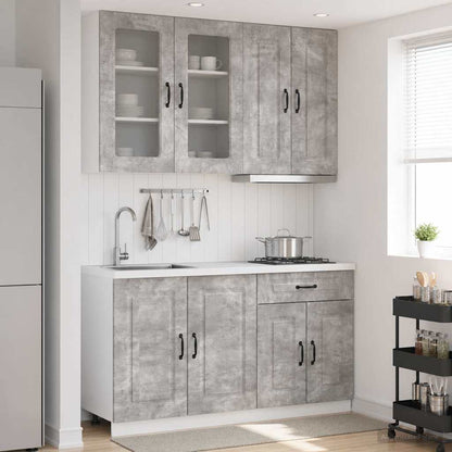 Kitchen Unit KALMAR 4 pcs Concrete Grey Engineered Wood