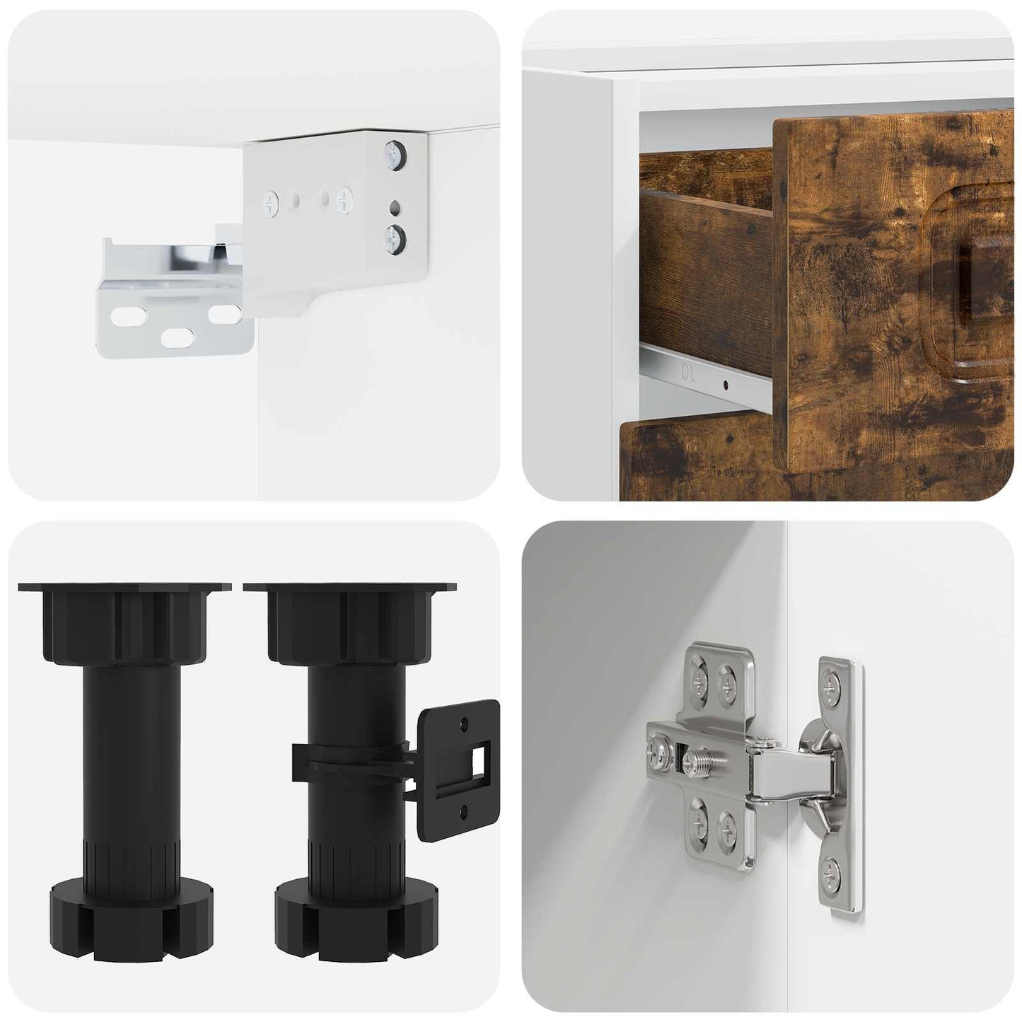Kitchen Unit KALMAR 4 pcs Smoked Oak Engineered Wood