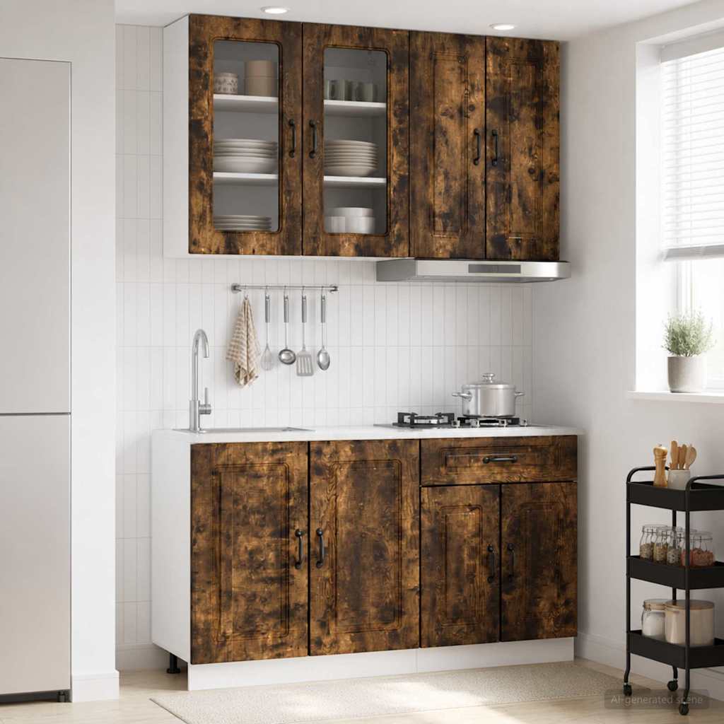 Kitchen Unit KALMAR 4 pcs Smoked Oak Engineered Wood