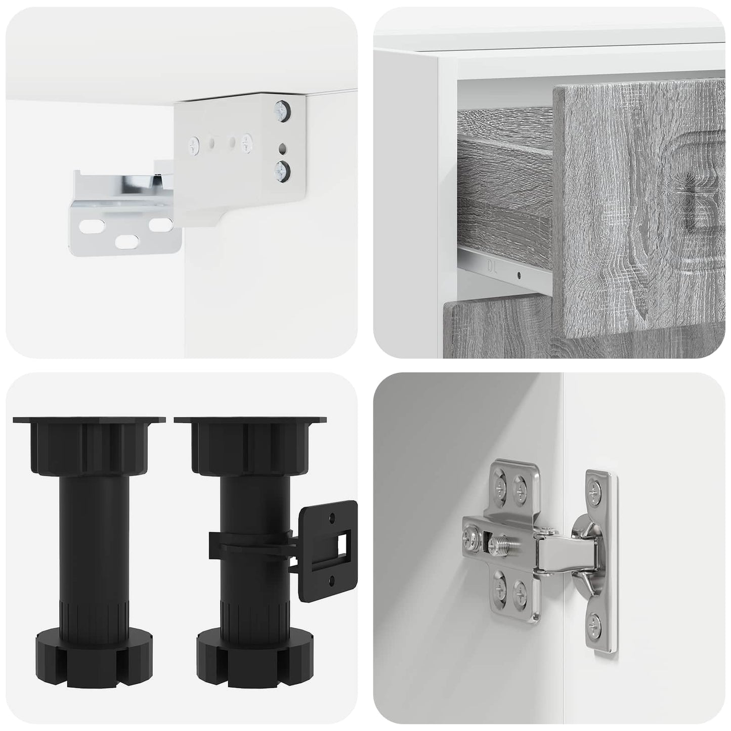 Kitchen Unit KALMAR 4 pcs Grey Sonoma Engineered Wood