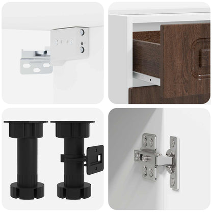 Kitchen Unit KALMAR 4 pcs Brown Oak Engineered Wood