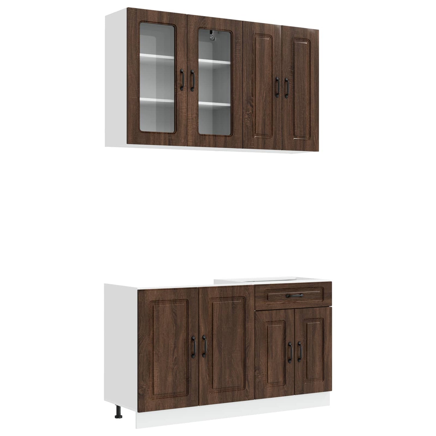 Kitchen Unit KALMAR 4 pcs Brown Oak Engineered Wood