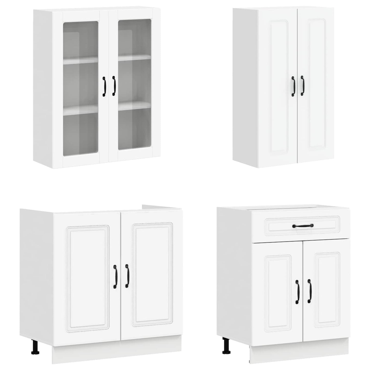 Kitchen Unit KALMAR 4 pcs White Engineered Wood