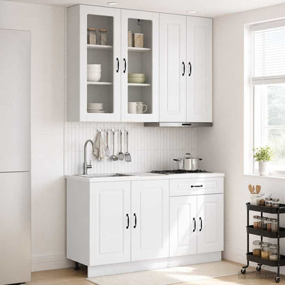 Kitchen Unit KALMAR 4 pcs High Gloss White Engineered Wood
