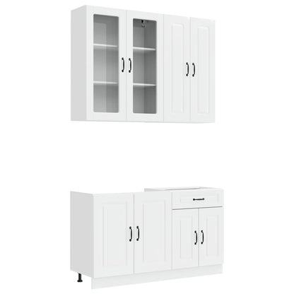 Kitchen Unit KALMAR 4 pcs High Gloss White Engineered Wood