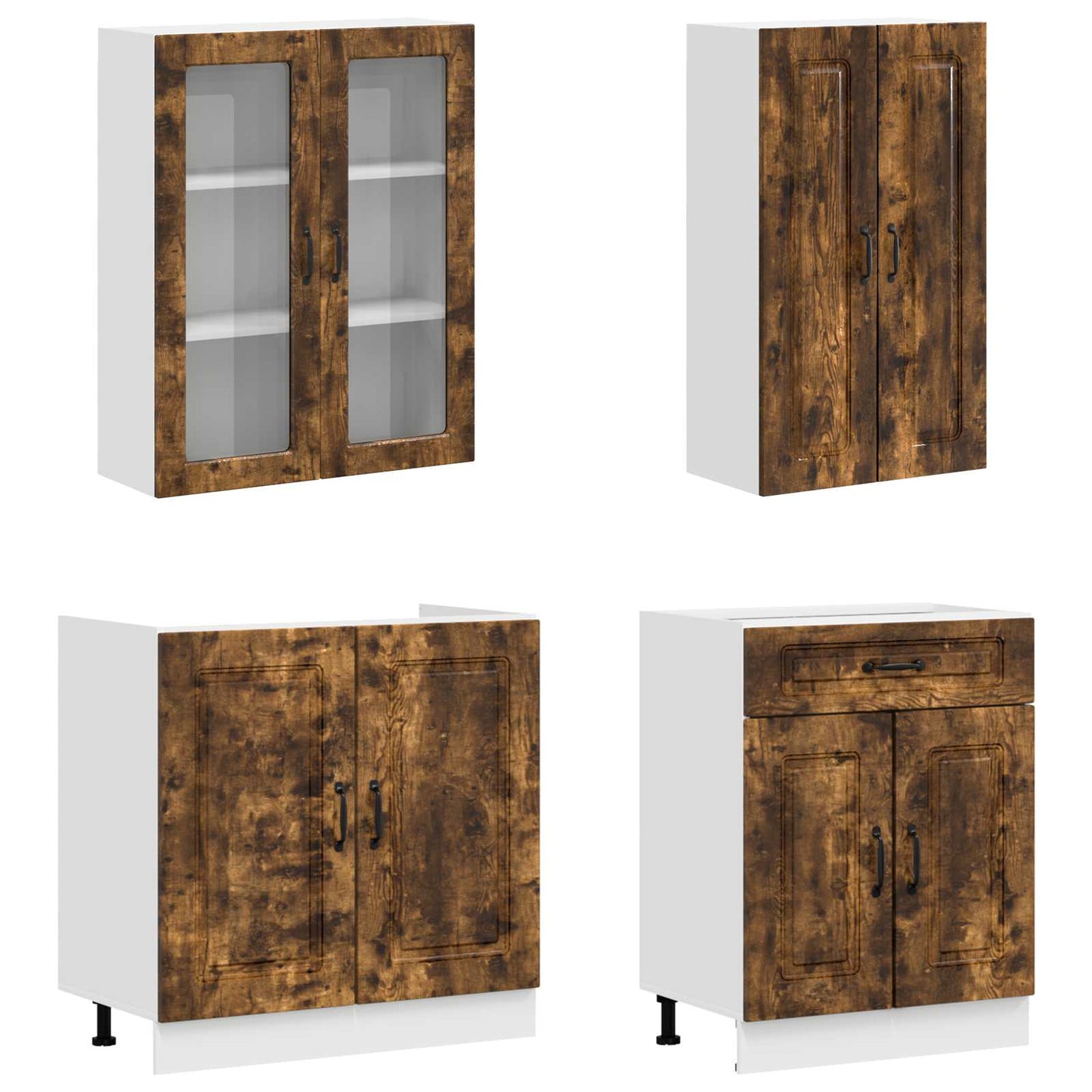Kitchen Unit KALMAR 4 pcs Smoked Oak Engineered Wood