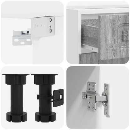 Kitchen Unit KALMAR 4 pcs Grey Sonoma Engineered Wood