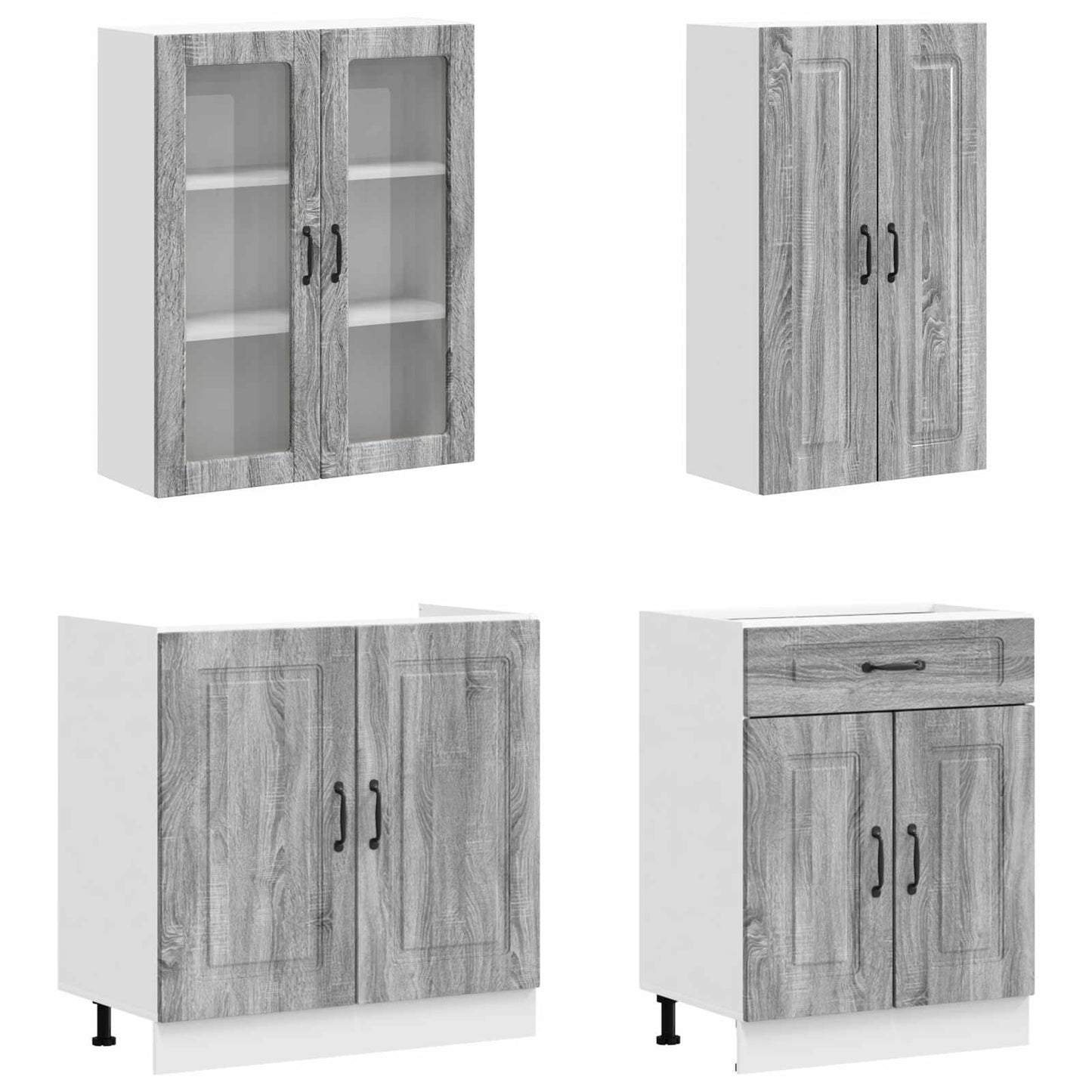 Kitchen Unit KALMAR 4 pcs Grey Sonoma Engineered Wood