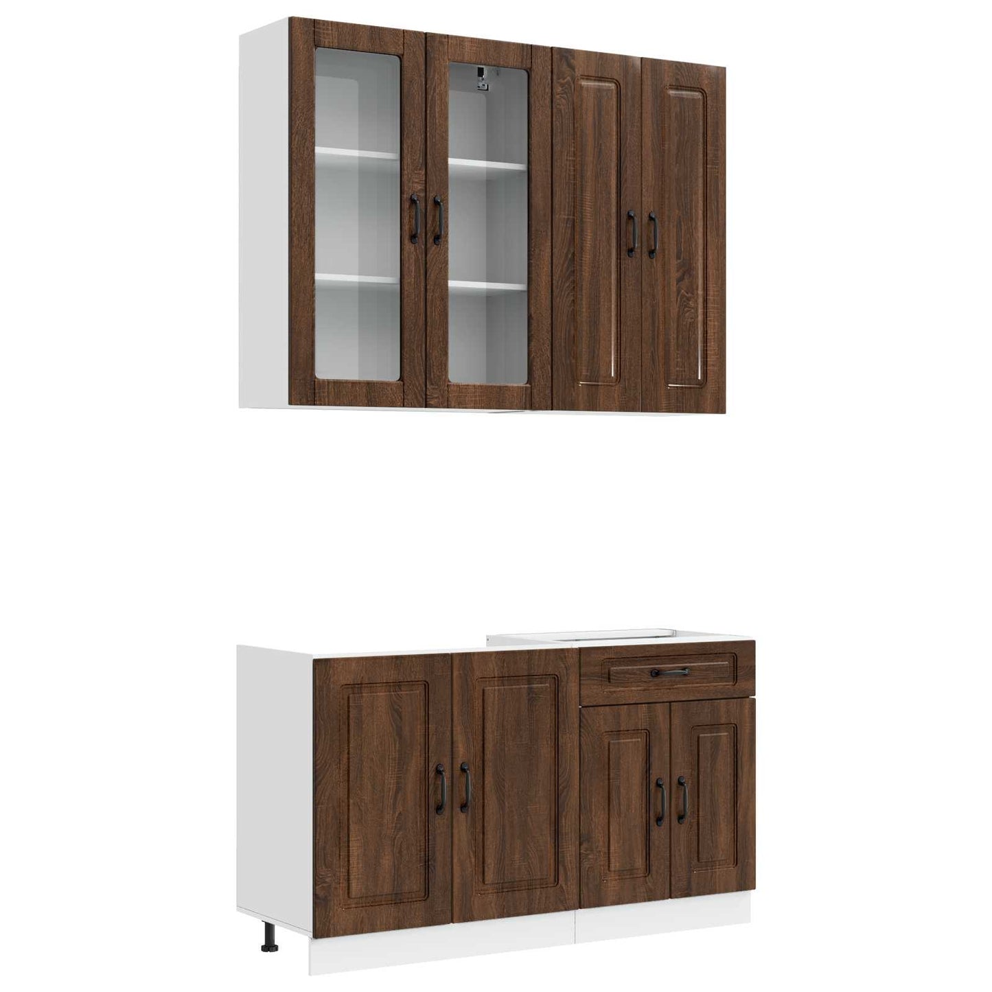 Kitchen Unit KALMAR 4 pcs Brown Oak Engineered Wood