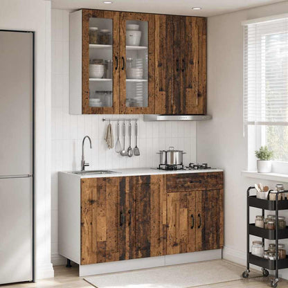 Kitchen Unit KALMAR 4 pcs Old Wood Engineered Wood