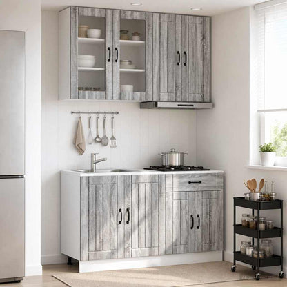 Kitchen Unit LUCCA 4 pcs Grey Sonoma Engineered Wood