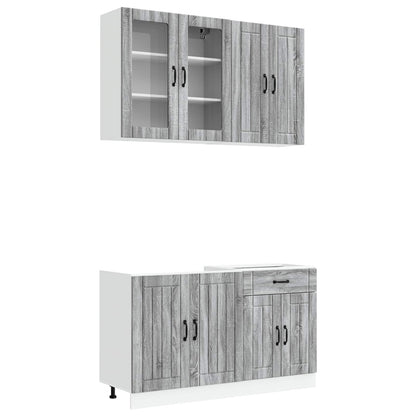 Kitchen Unit LUCCA 4 pcs Grey Sonoma Engineered Wood