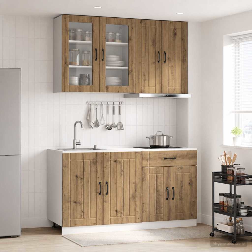 Kitchen Unit LUCCA 4 pcs Artisan Oak Engineered Wood