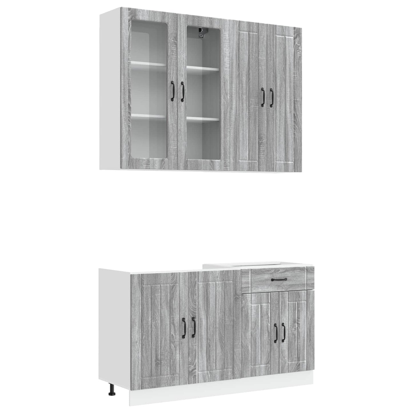 Kitchen Unit LUCCA 4 pcs Grey Sonoma Engineered Wood